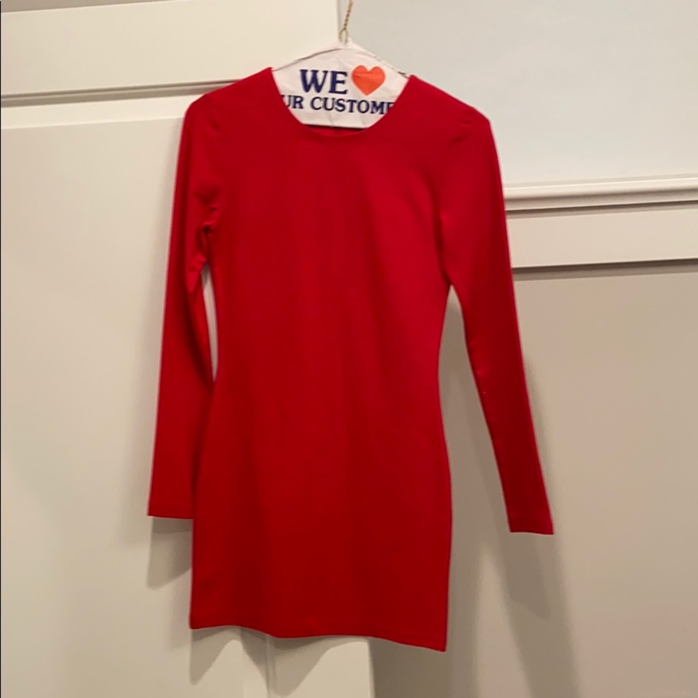 Red mini dress-body hugging size small